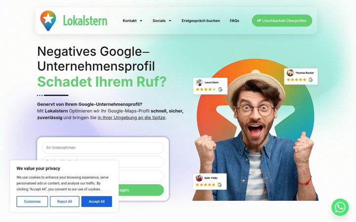 Screenshot of lokalstern.ch