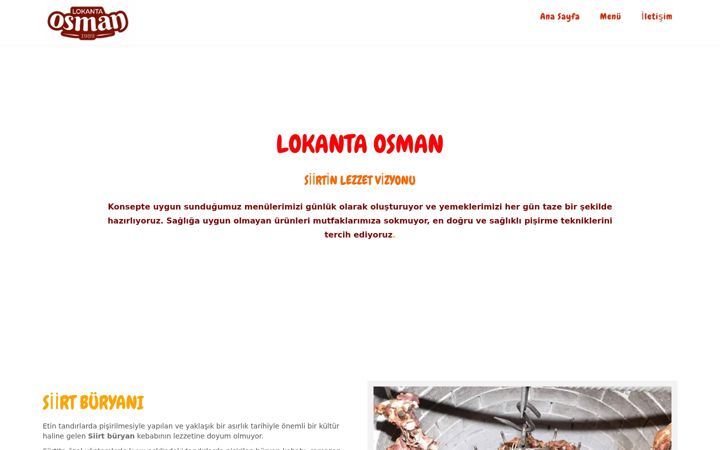 Screenshot of lokantaosman.com
