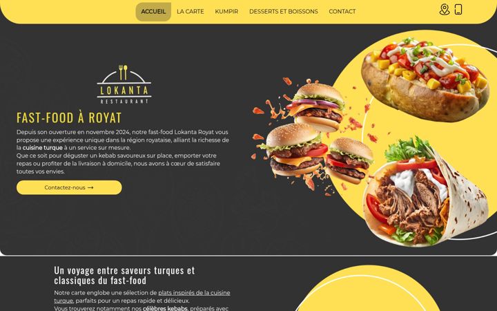 Screenshot of lokantaroyat.fr