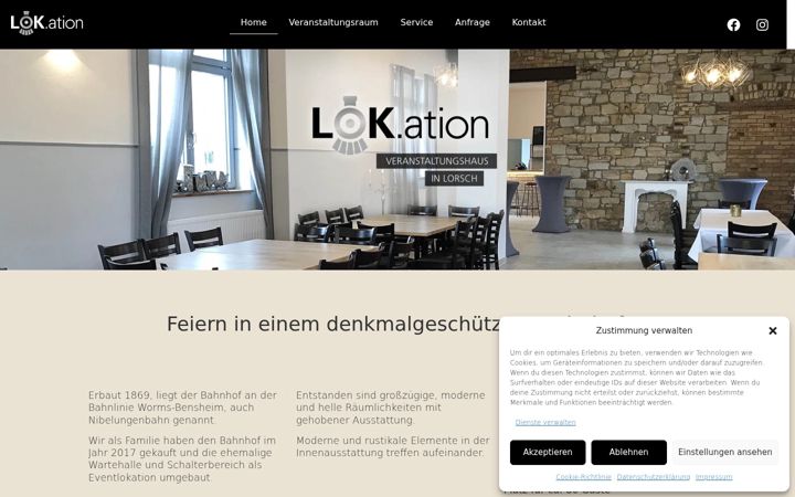 Screenshot of lokation-lorsch.de