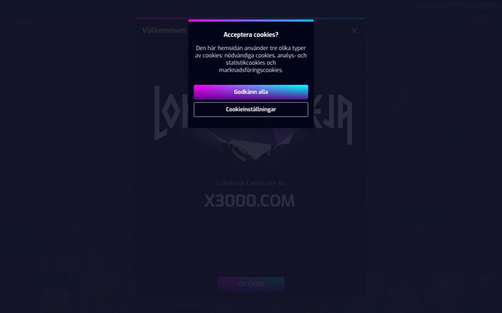 Screenshot of lokecasino.se