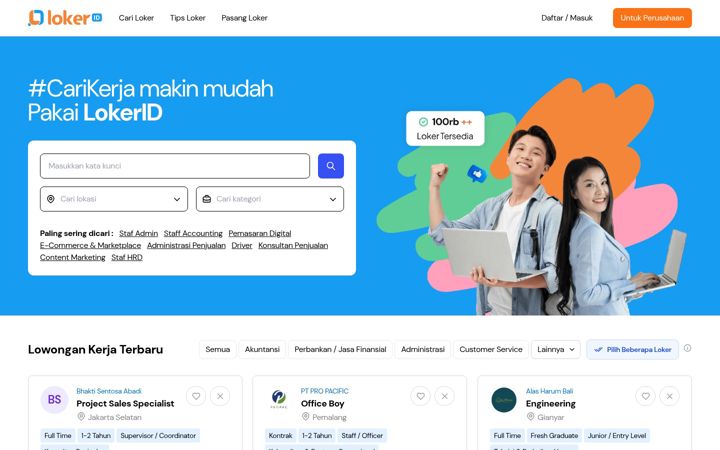 Screenshot of loker.id