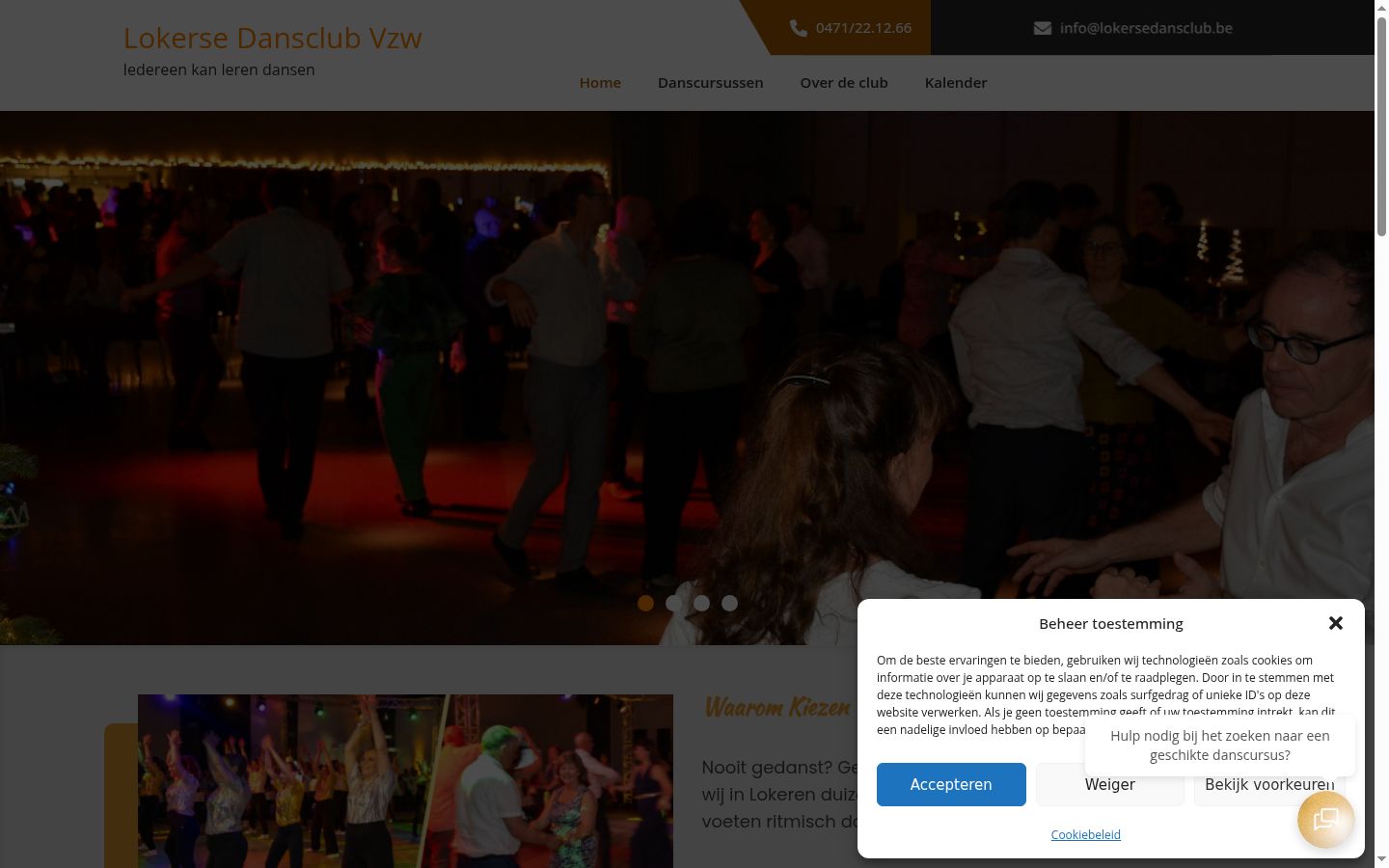 Screenshot del banner di consenso mostrato prima di qualsiasi interazione