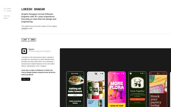 Screenshot of lokeshdhakar.com
