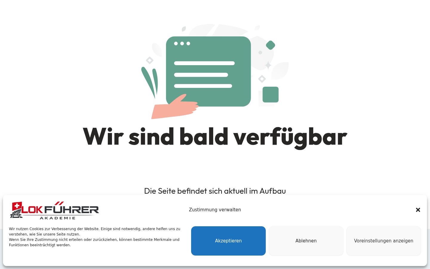 Screenshot van de toestemmingsbanner zoals getoond vóór enige interactie