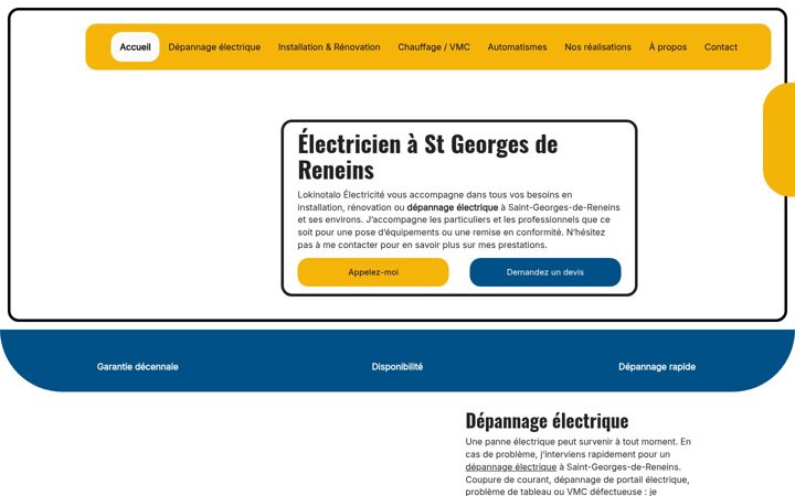 Screenshot of lokinotaloelectricite.fr