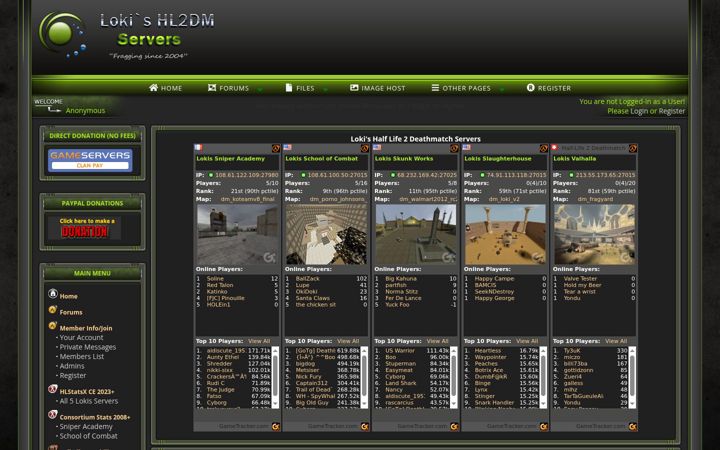 Screenshot of lokiservers.net