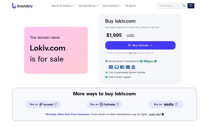 Screenshot of lokiv.com