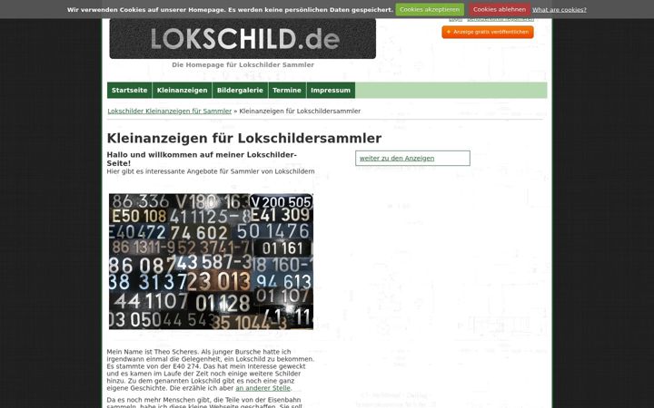 Screenshot of lokschild.de