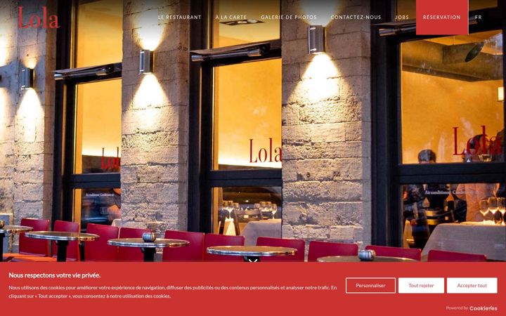 Screenshot of lola-restaurant.be