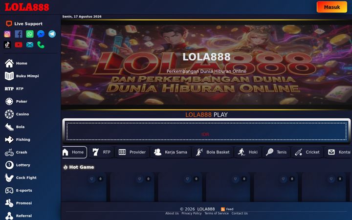 Screenshot of lola888.org