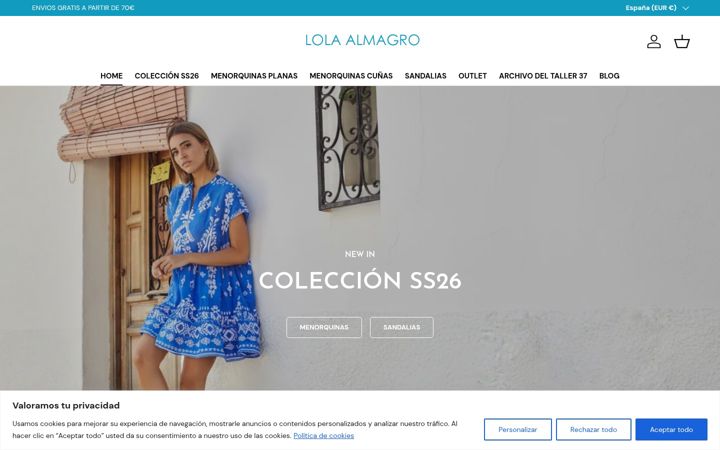 Screenshot of lolaalmagro.com