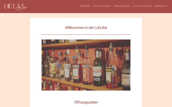 Screenshot of lolabarhamburg.de