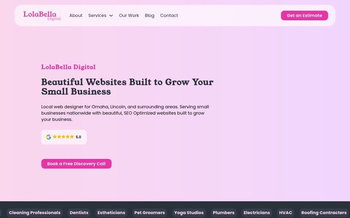 Screenshot of lolabelladigital.com