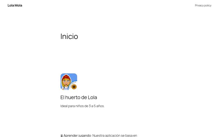 Screenshot of lolamola.eu