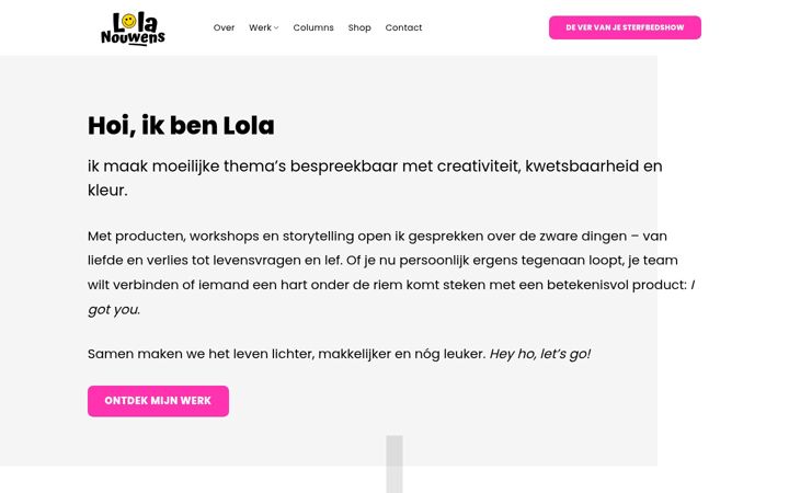 Screenshot of lolanouwens.com