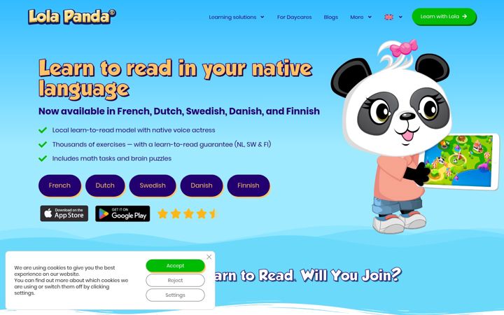 Screenshot of lolapanda.com