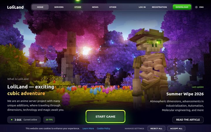 Screenshot of loliland.ru