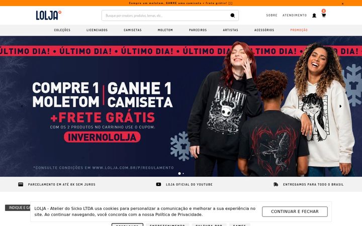 Screenshot of lolja.com.br