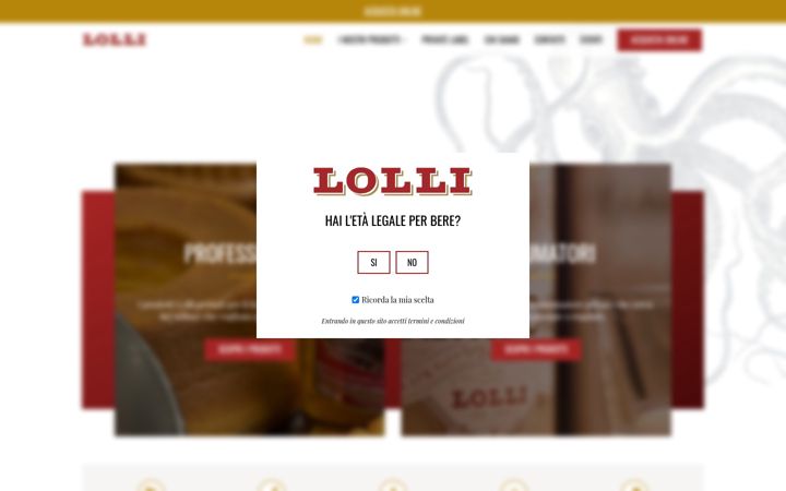 Screenshot of lolliliquori.it