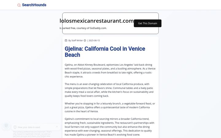 Screenshot of lolosmexicanrestaurant.com