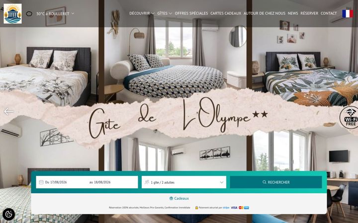 Screenshot of lolympe-gites.fr