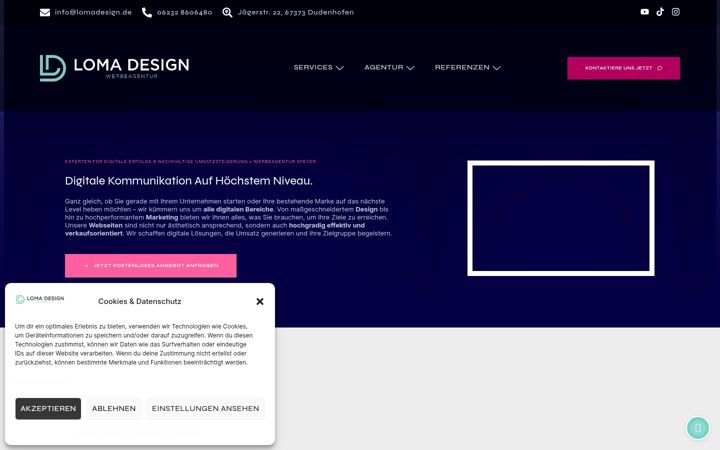 Screenshot of lomadesign.de