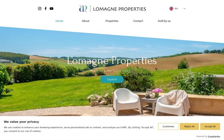Screenshot of lomagne-properties.com