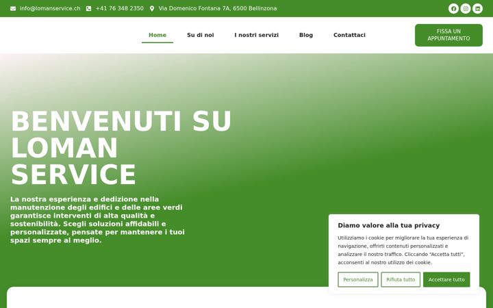Screenshot of lomanservice.ch