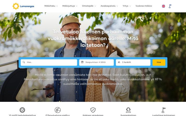 Screenshot of lomarengas.fi