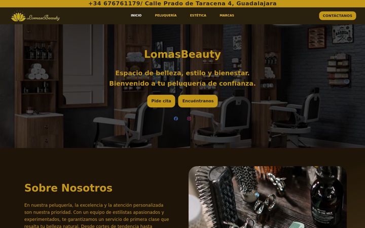 Screenshot of lomasbeauty.com