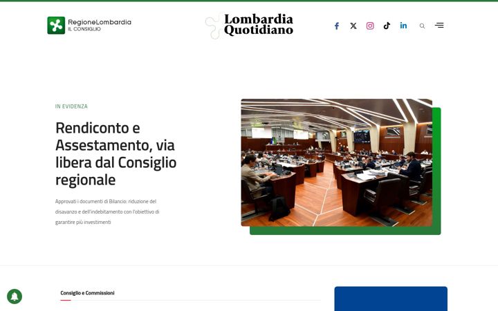 Screenshot of lombardiaquotidiano.com