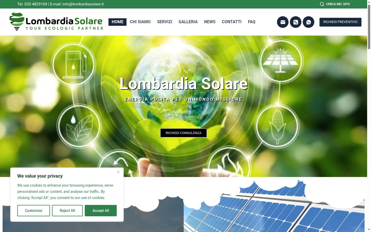 Sutikimo reklamjuostės, rodytos prieš bet kokią sąveiką, ekrano kopija