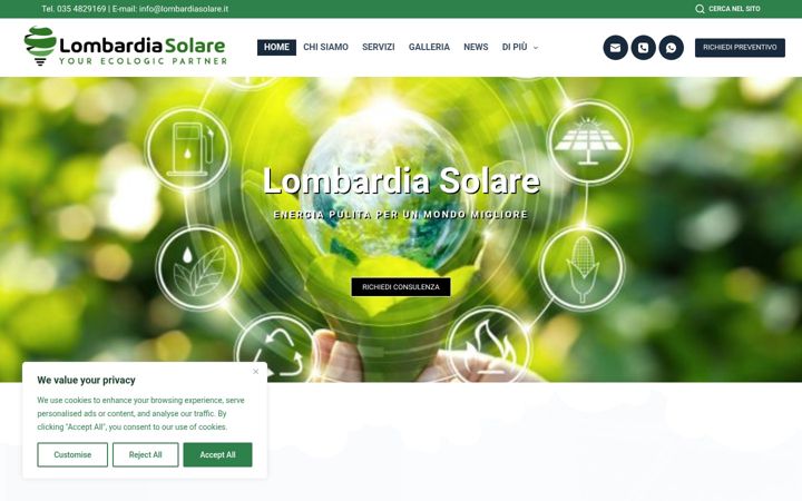 Screenshot of lombardiasolare.com