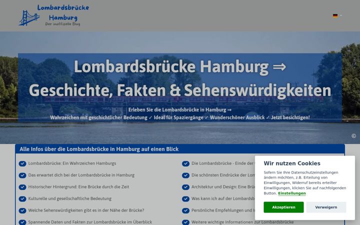 Screenshot of lombardsbruecke-hamburg.de