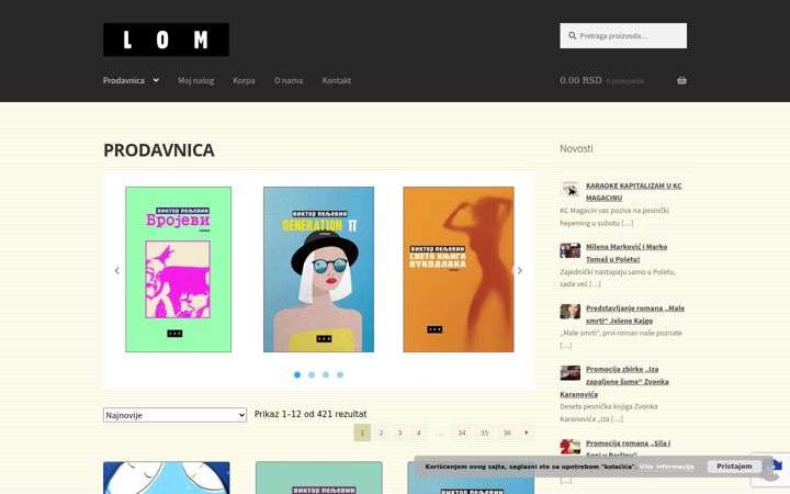 Screenshot of lombooks.com