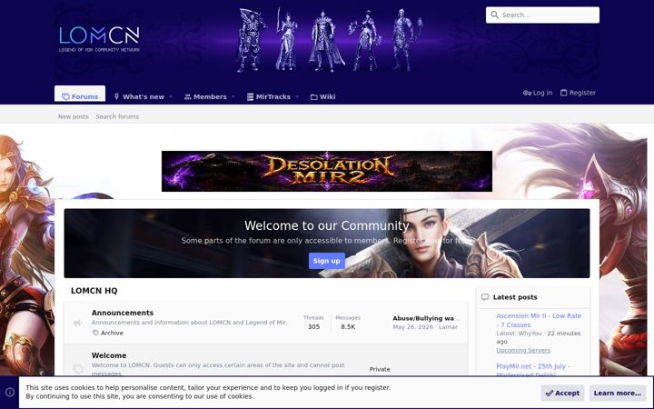 Screenshot of lomcn.net