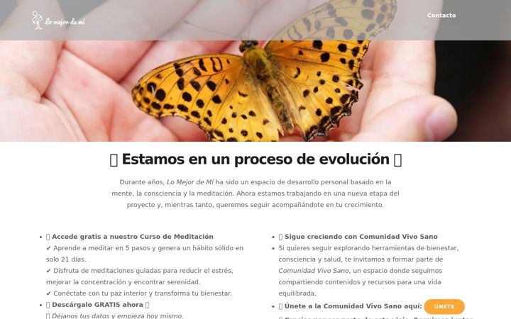 Screenshot of lomejordemi.org
