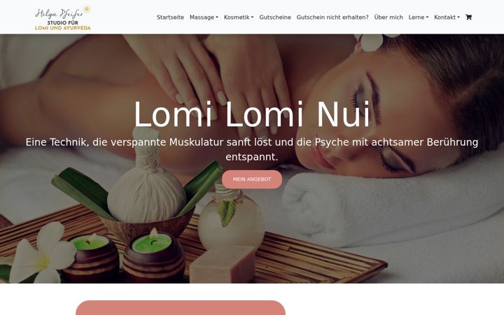 Screenshot of lomi-ayurveda-wiesloch.de