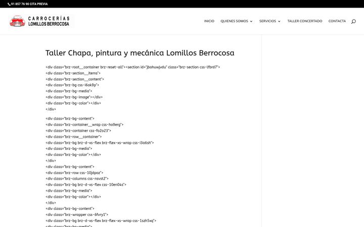 Screenshot of lomillosberrocosa.es