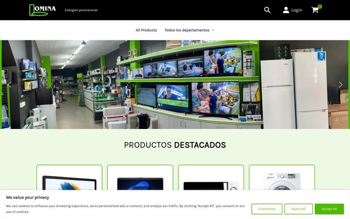 Screenshot of lomina.es