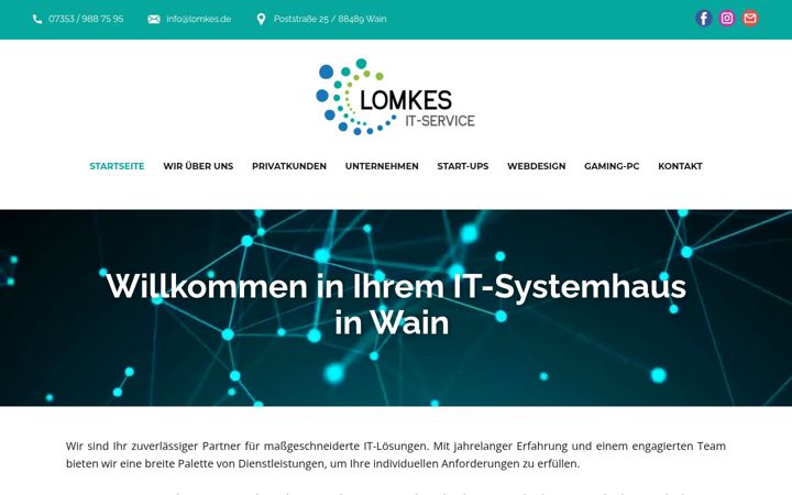 Screenshot of lomkes.de