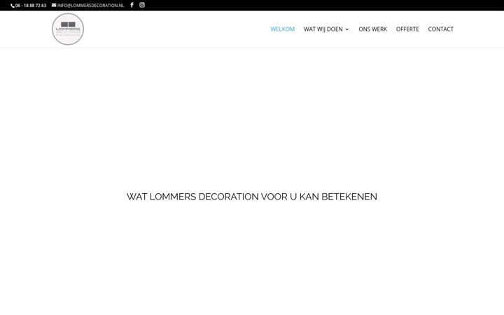 Screenshot of lommersdecoration.nl