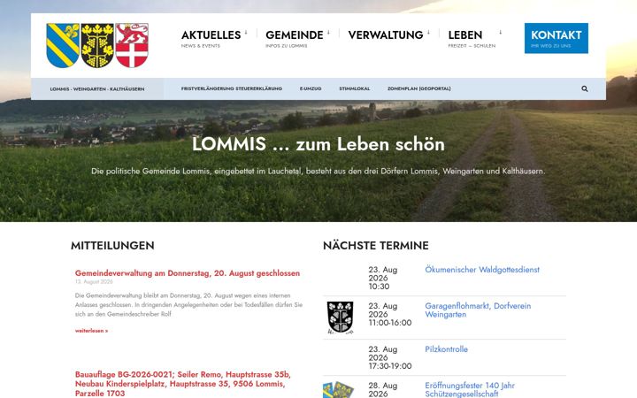 Screenshot of lommis.ch