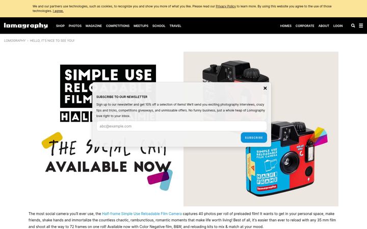 Ekrānuzņēmums no lomography.com
