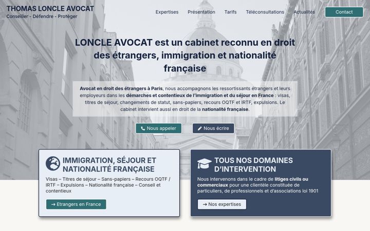 Screenshot of loncle-avocat.fr