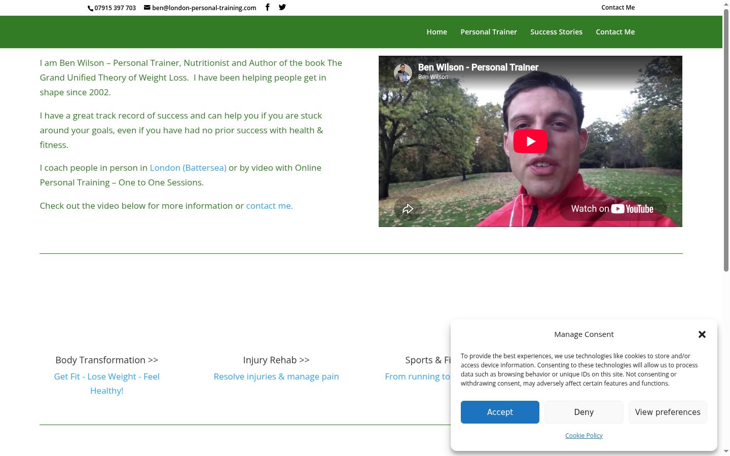 Capture d'écran de la bannière de consentement affichée avant toute interaction