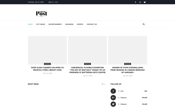 Screenshot di london-post.co.uk