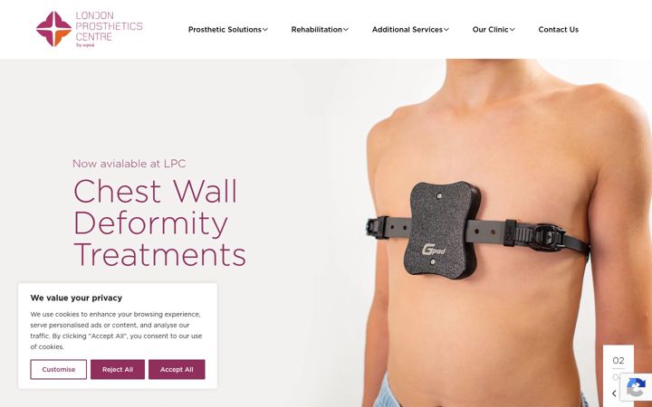 Screenshot of london-prosthetics.com