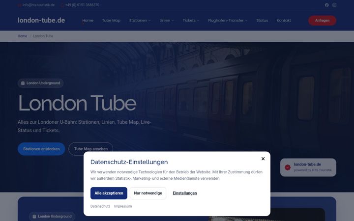 Screenshot of london-tube.de